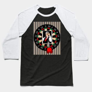 Dartboard Dart Player With Darts Arrows Baseball T-Shirt